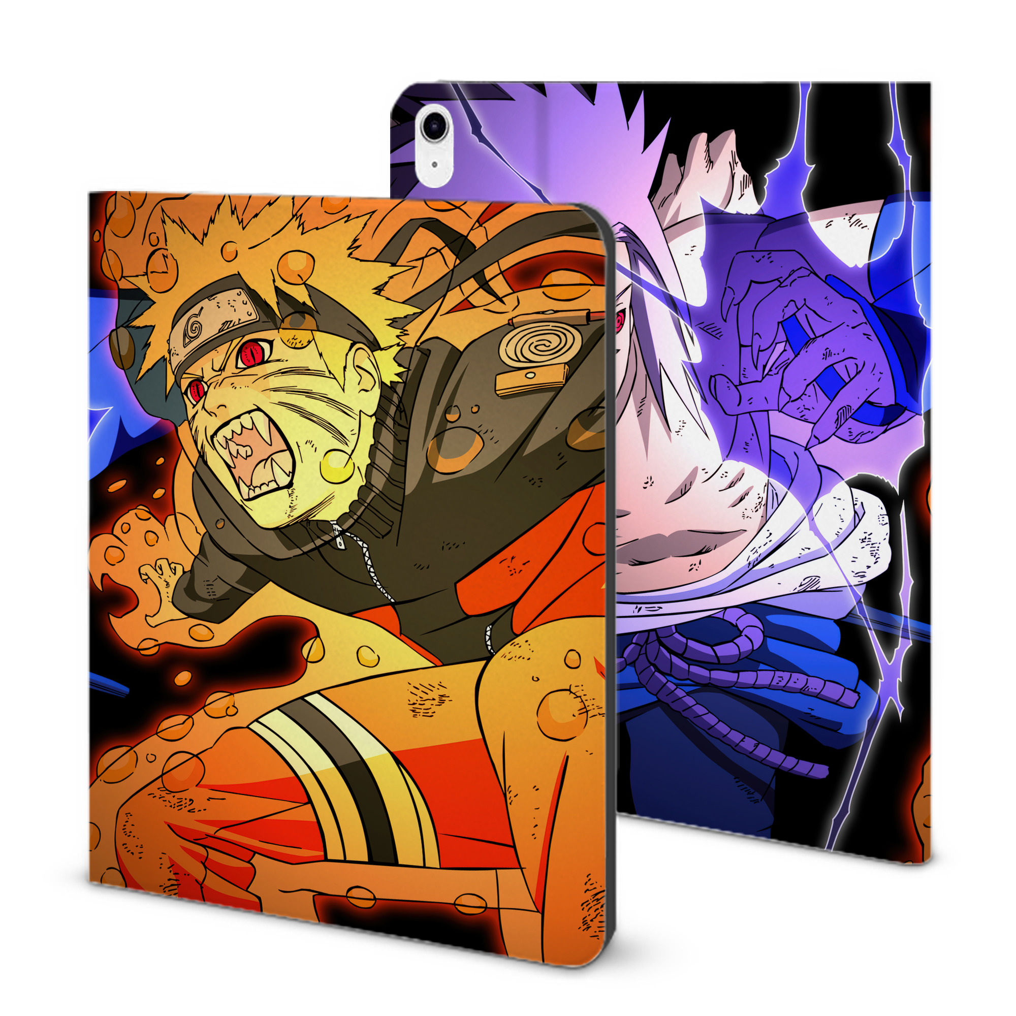 （画像用） NARUTO -ナルト- NARUTO -ナルト- 疾風伝 IPad ケース ブック型 PUレザー TPU 耐衝撃 軽量 薄型 ペン収納なし 全面保護 IPad 各モデル対応